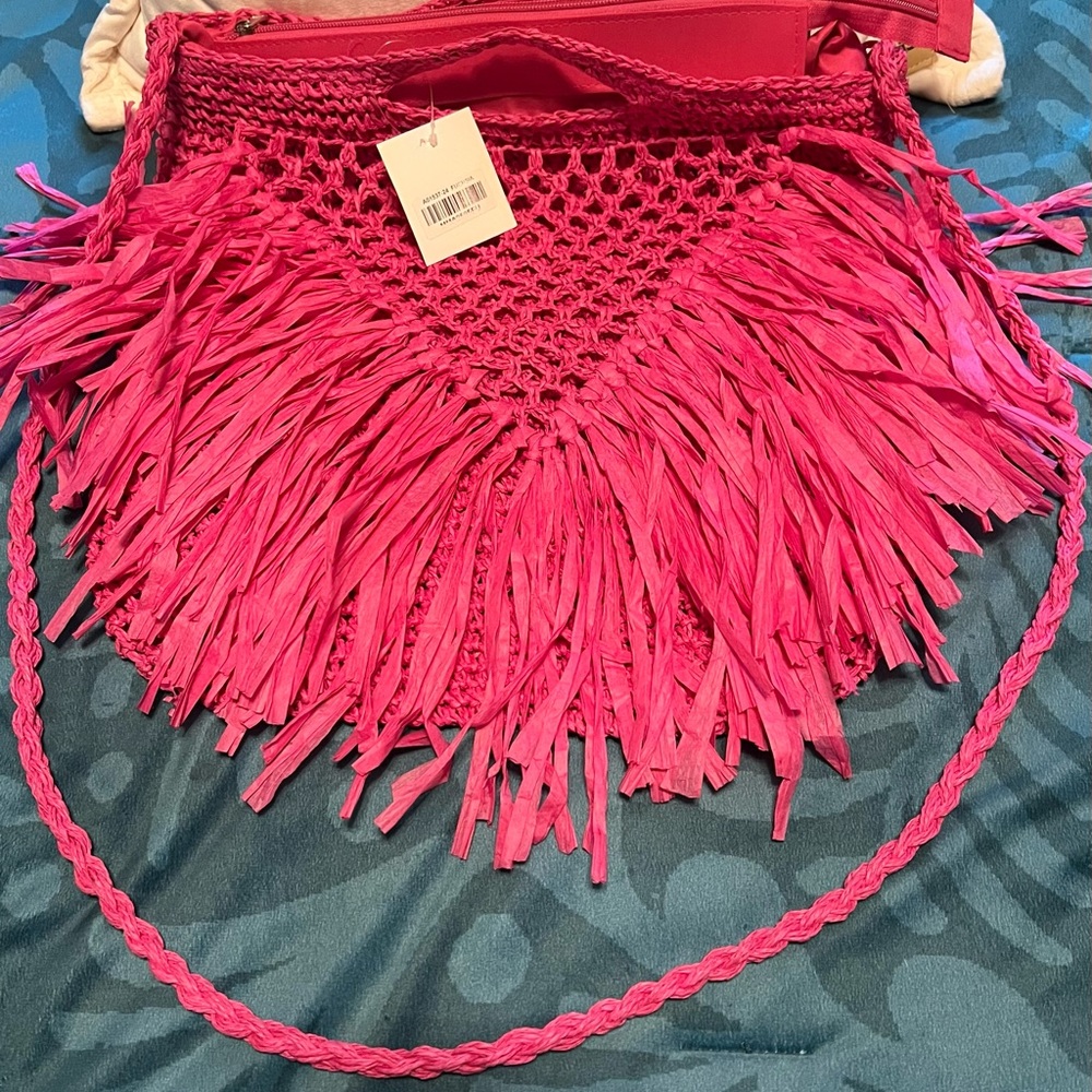 Pink Fringe Women's Bag